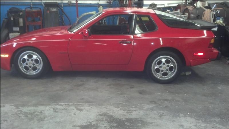 photo of 1988 Red Porsche 944s in the shop